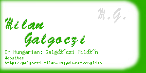milan galgoczi business card